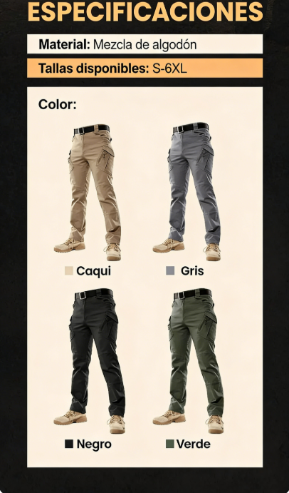 💪 Pantalones Tácticos Urbanos IX7 – Resistentes, con Múltiples Bolsillos, Perfectos para Trabajo y Aventura 🎒✨