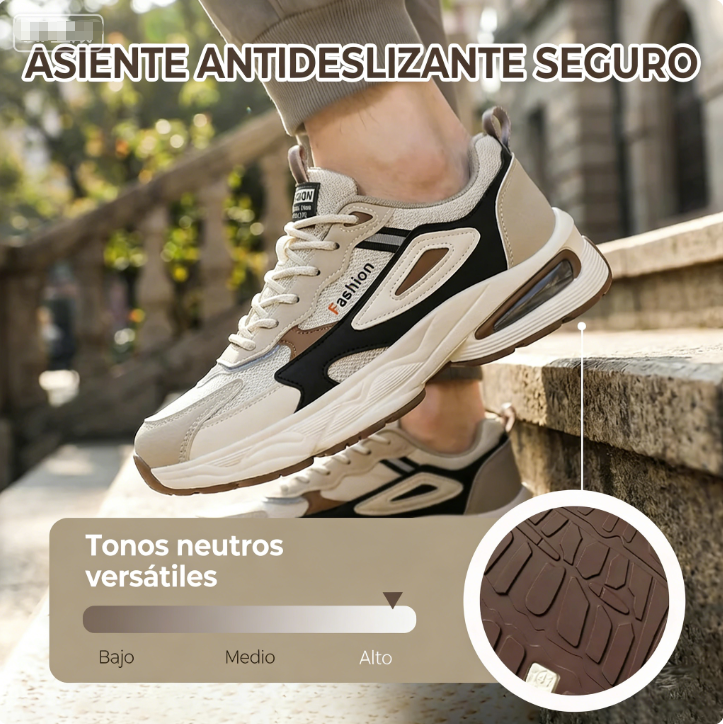 👟 Zapatillas Deportivas con Plataforma Gruesa para Hombre – Malla Transpirable para Comodidad y Estilo Todo el Día ✨🔥