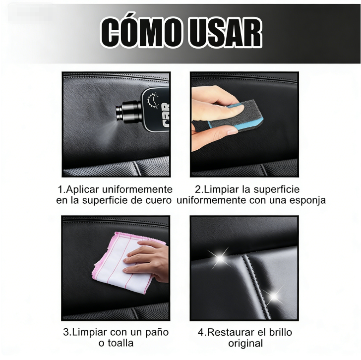 🚗 Agente de Pulido para Interior de Coche – Limpieza y Brillo Profesional en Todos los Detalles ✨🧽