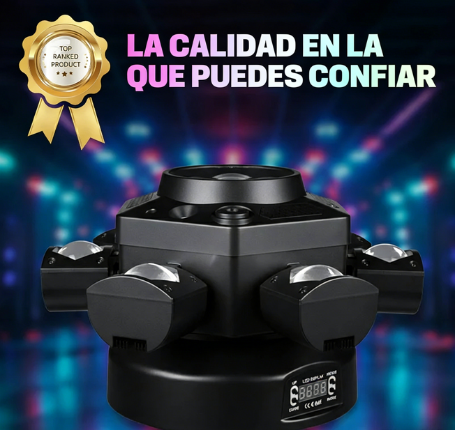 💡 Luz Ambiental LED con Efecto Multihaz – Colores Dinámicos, Control Remoto e Instalación Fácil para Hogar y Fiestas 🎉✨
