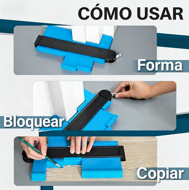 📏 Duplicadora de Medidores de Contorno – Copia Precisa de Formas de Manera Fácil y Rápida ✨🛠️