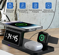 🔌 Estación de Carga Inalámbrica Rápida 4 en 1 con Soporte para Reloj – Carga Conveniente y Organizada para Todos tus Dispositivos ⌚✨