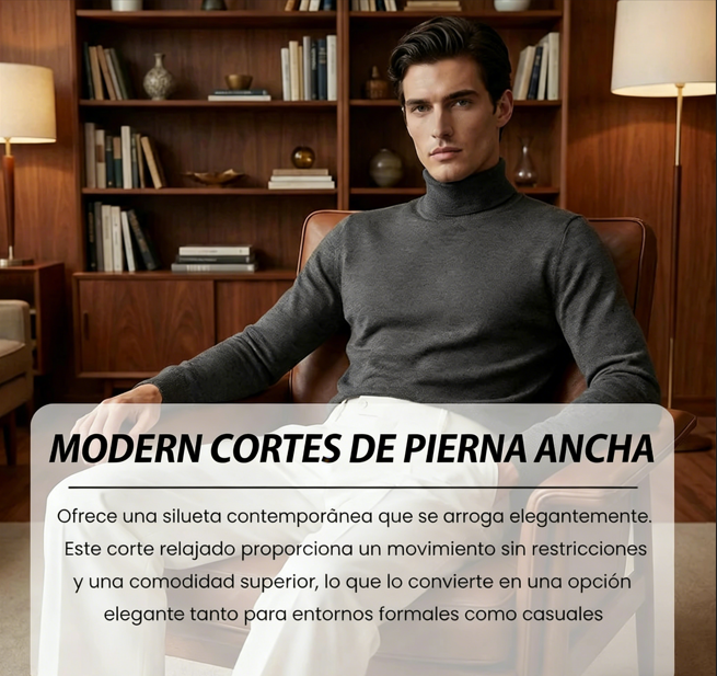 ⏰🔥 ¡50% DE DESCUENTO POR TIEMPO LIMITADO! 👖 Pantalones Casual de Hombre – Pierna Ancha y Plisados, Comodidad y Estilo Todo el Día ✨💪