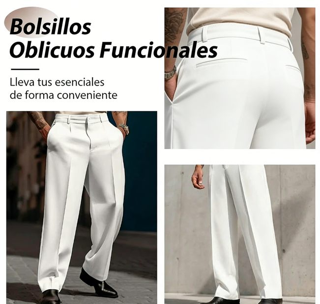 ⏰🔥 ¡50% DE DESCUENTO POR TIEMPO LIMITADO! 👖 Pantalones Casual de Hombre – Pierna Ancha y Plisados, Comodidad y Estilo Todo el Día ✨💪