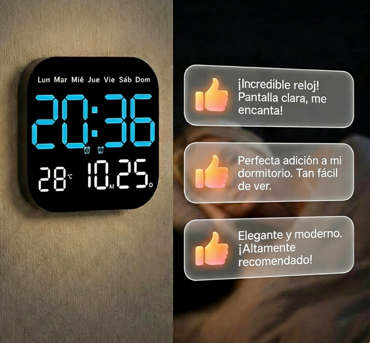 ⏰ Despertador Digital Multifuncional – Ideal para Hogar y Oficina, Preciso y Fácil de Usar ✨🏠💼
