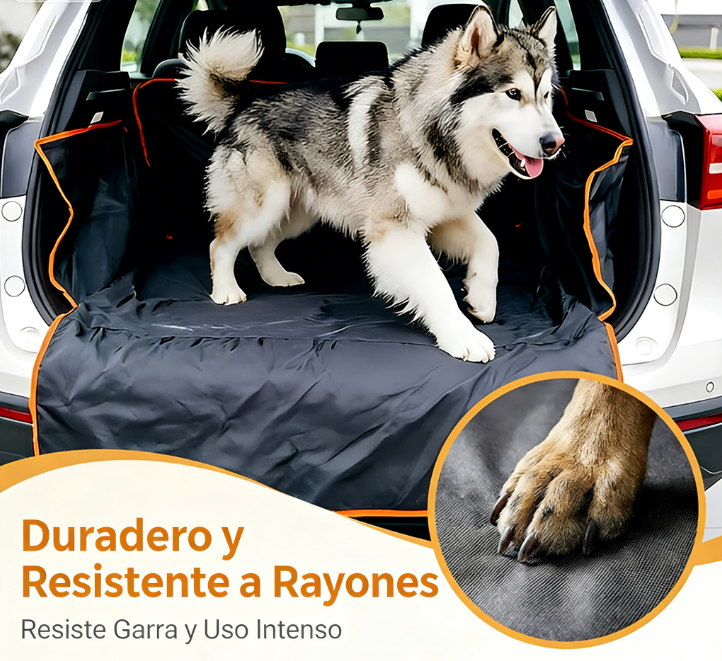 🐾 Alfombrilla Impermeable para Maletero de Coche – Protección Total para Mascotas con Parachoques 💦🚗
