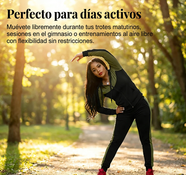 👩‍🦱 Conjunto de Chándal de 2 Piezas para Mujer – Diseño con Bloques de Color, Estilo Cómodo y Moderno ✨💖