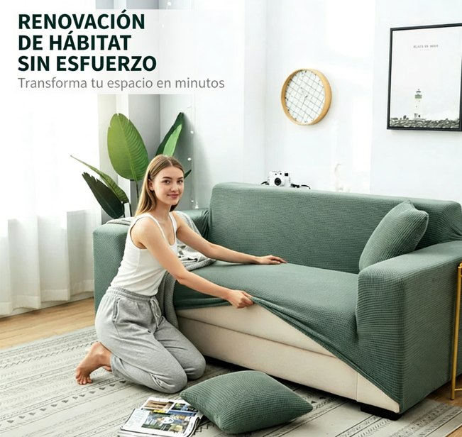 🛋️ Funda Elástica de Sofá de Punto Jacquard – Ajuste Perfecto y Protección Elegante para tu Mueble ✨💖