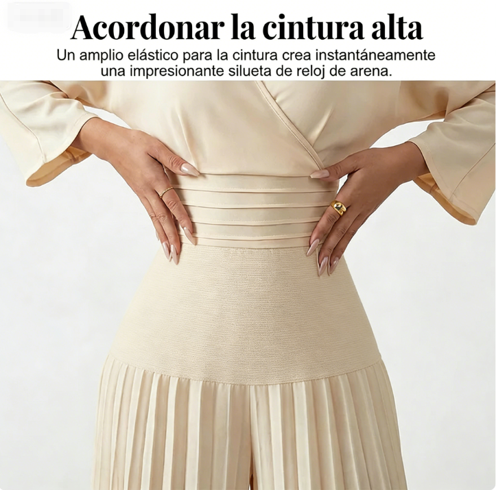 ✨ Elegante mono plisado de pierna ancha con cuello en V: elegante, cómodo y perfecto para cualquier ocasión 💃💖