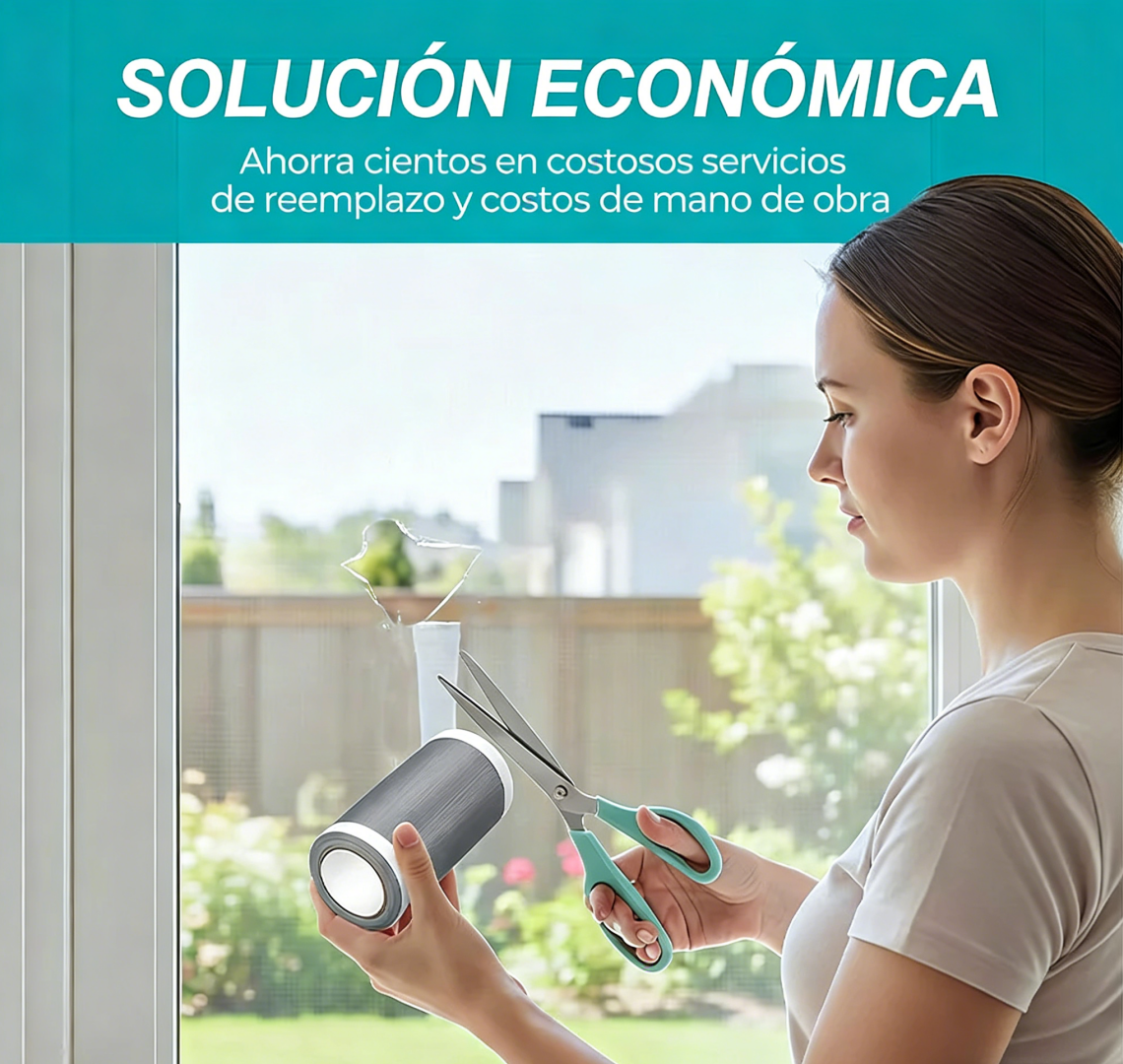 ⏰🔥 ¡50% DE DESCUENTO POR TIEMPO LIMITADO! 🪟 Cinta Autoadhesiva para Mosquiteras – Repara Fácil y Rápido ✨🛠️