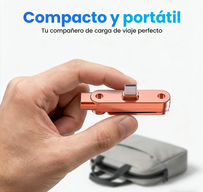 📱 Adaptador de Carga Rápida con Soporte Plegable 360° – Comodidad y Versatilidad para tu Teléfono ⚡✨