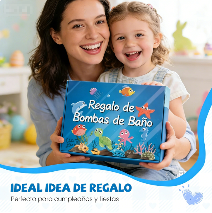🛁 Set de Regalo de 12 Bombas de Baño para Niños – Diversión y Cuidado Suave para la Piel ✨🎁