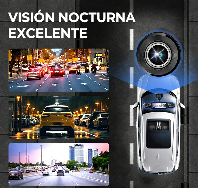 📹 Cámara de Salpicadero con Visión Nocturna – Vigilancia de Estacionamiento 24 Horas para tu Vehículo 🌙🚗