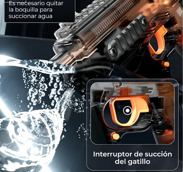 💦 Pistola de Agua Eléctrica Recargable – Diversión Rápida y Fácil para Juegos al Aire Libre ✨🔋