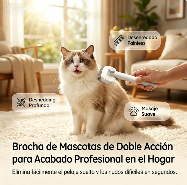 🐾 Kit de aseo para mascotas con botón de fácil liberación: aseo seguro, cómodo y sin complicaciones ✨🛁