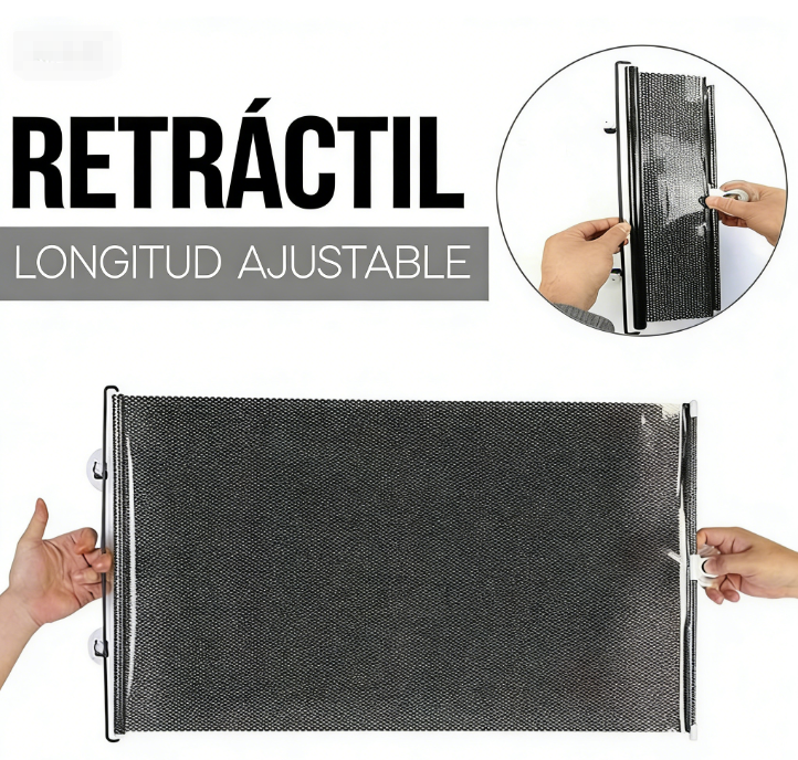 ☀️ Parasol Retráctil para Ventanas de Coche y Habitación – Protección Solar Fácil y Eficaz ✨🚗🏠