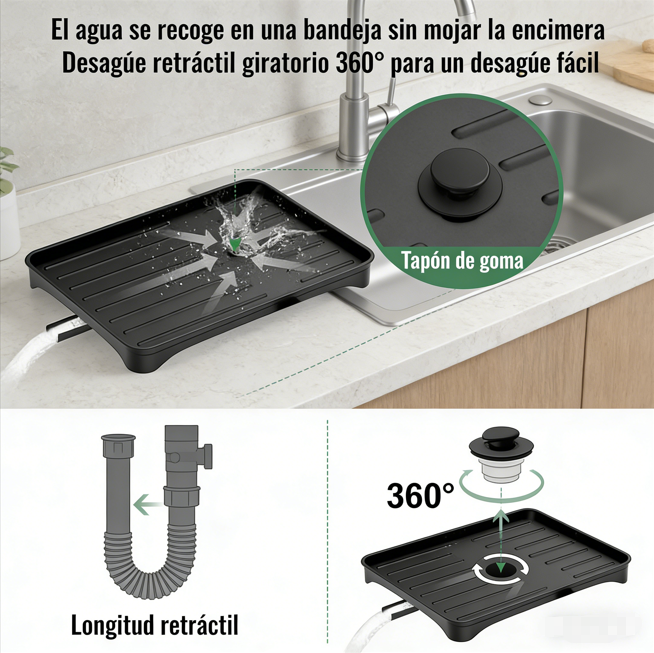 🍽️ Escurridor de Platos de 2 Niveles – Organizador de Cocina con Rejilla de Drenaje, Práctico y Funcional ✨🏠