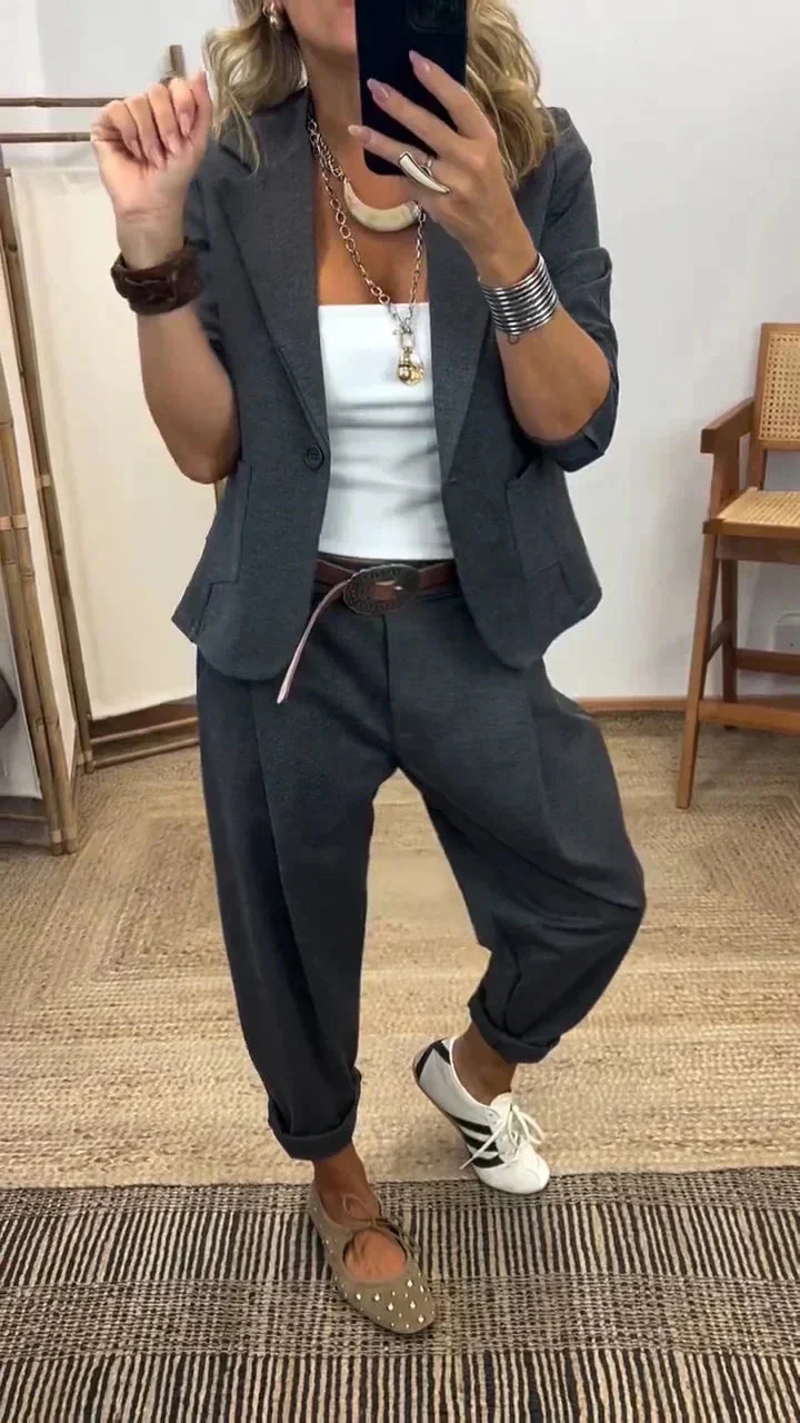 🧥👖 Conjunto de 2 Piezas para Mujer – Blazer y Pantalón, Elegancia y Estilo Profesional ✨💼