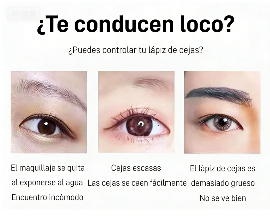 ✏️ Lápiz de Cejas 3D Microblading – Punta de 4 Púas, Resistente al Agua y Efecto Pelo Natural ✨💖