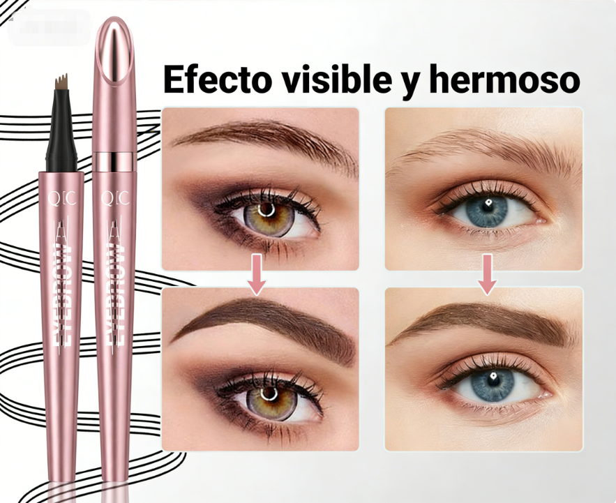 ✏️ Lápiz de Cejas 3D Microblading – Punta de 4 Púas, Resistente al Agua y Efecto Pelo Natural ✨💖