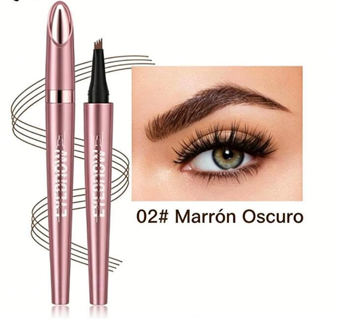 ✏️ Lápiz de Cejas 3D Microblading – Punta de 4 Púas, Resistente al Agua y Efecto Pelo Natural ✨💖