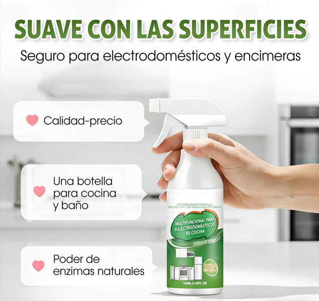 ⏰ ¡Oferta Limitada 50% OFF! 🔥 Limpiador en Espuma Enzimático Multiusos – Cocina y Hogar Impecables ✨💦 ¡Rápido, Fácil y Efectivo! 🏠💥