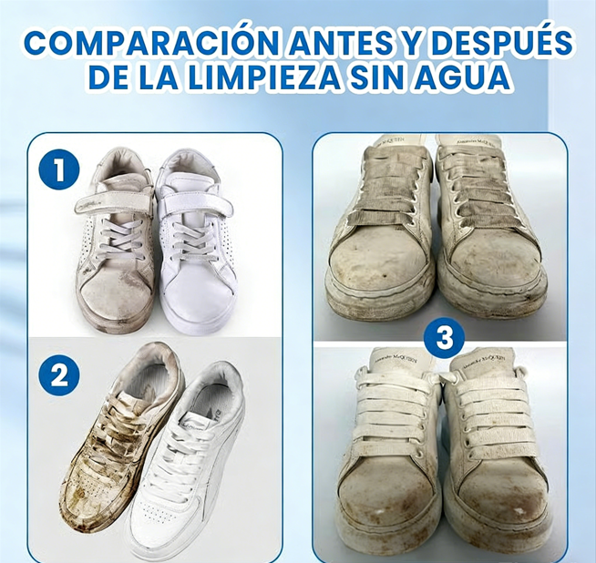 ⏰ ¡Oferta Limitada 50% OFF! 🔥 Crema Quitamanchas para Zapatos y Cuero – Limpieza Fácil sin Lavar con Esponja ✨👞👜