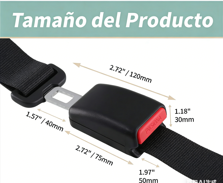 ⏰ ¡Oferta Limitada 50% OFF! 🔥 Extensor de Hebilla para Cinturón de Seguridad del Auto – Más Comodidad y Seguridad al Conducir 🚗💺✨