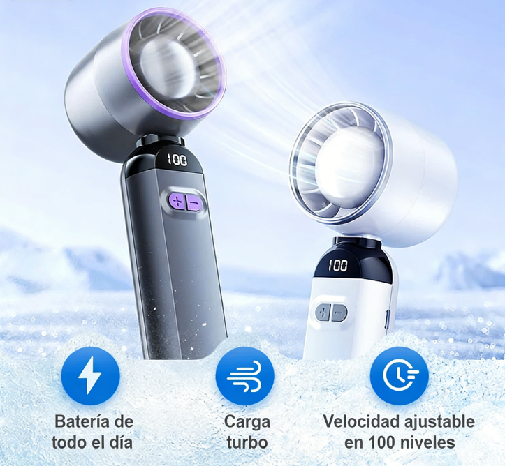 ⏰ ¡Oferta por Tiempo Limitado 50% OFF! 🔥🔥 Ventilador Turbo Portátil de Mano – Frescura Instantánea en Cualquier Lugar 💨✨🖐️