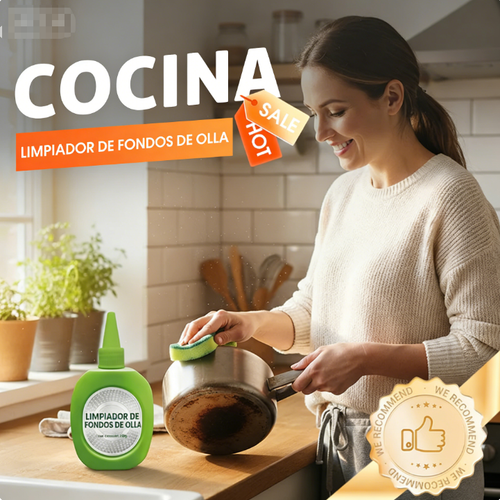⏰ ¡Oferta Limitada 50% OFF! 🔥 Quitamanchas y Eliminador de Suciedad para el Fondo de Ollas 🍳🧴✨ – Limpieza Fácil y Rápida 💪🏠