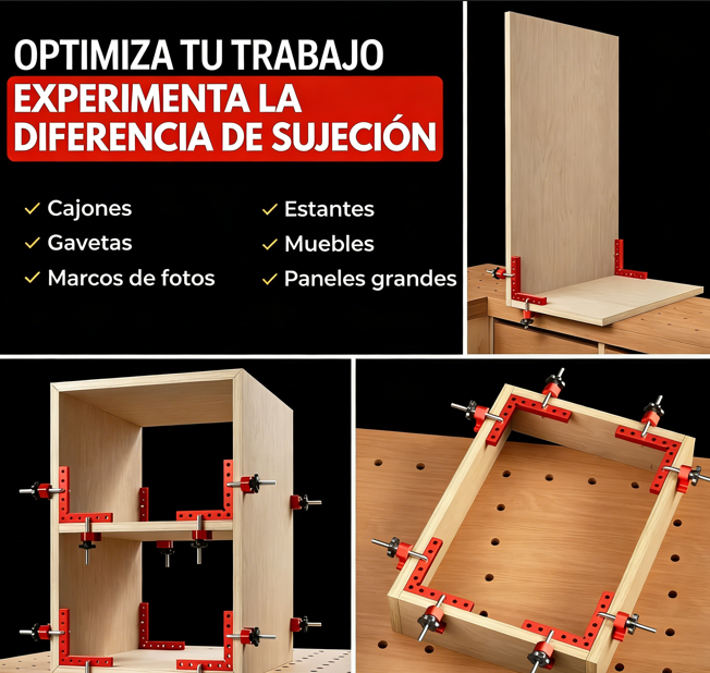 ⏰ ¡Oferta Limitada 50% OFF! 🔥 Kit de Soporte de Posicionamiento 90° con Abrazaderas en Ángulo Recto – Precisión y Estabilidad en Cada Proyecto 🛠️📐✨