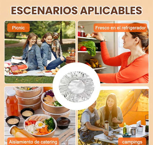 ⏰ ¡Oferta Limitada! 🔥 Compra 2 y Llévate 1 Gratis – Funda Aislante de Papel de Aluminio 🏠✨ Mantén Tus Alimentos y Bebidas Calientes o Fríos por Más Tiempo, Protege tu Cocina y Facilita la Limpieza 💪🍽️