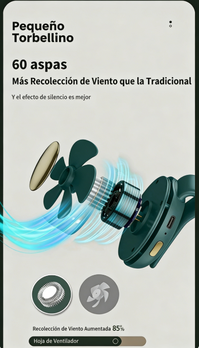 ⏰ ¡Oferta Limitada 50% OFF! ❄️💨 Mini Ventilador Portátil con Clip – Giratorio 360°, Frescura Instantánea en Cualquier Lugar 🌬️🏠✨