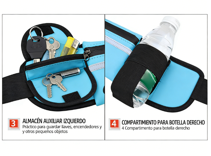 ⏰ ¡Oferta Limitada 50% OFF! 🏃‍♂️ Running Jogging Portátil – Cinturón Impermeable con Soporte para Teléfono, Perfecto para Deportes al Aire Libre 🌟📱💦