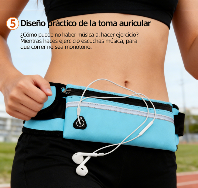 ⏰ ¡Oferta Limitada 50% OFF! 🏃‍♂️ Running Jogging Portátil – Cinturón Impermeable con Soporte para Teléfono, Perfecto para Deportes al Aire Libre 🌟📱💦