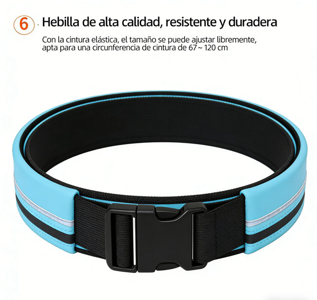 ⏰ ¡Oferta Limitada 50% OFF! 🏃‍♂️ Running Jogging Portátil – Cinturón Impermeable con Soporte para Teléfono, Perfecto para Deportes al Aire Libre 🌟📱💦