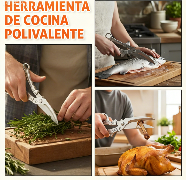 ⏰ ¡Oferta Limitada 50% OFF! 🔪 Tijeras de Cocina Desmontables para Huesos de Aves – Corte Fácil, Seguro y Rápido 🐔✨🏠