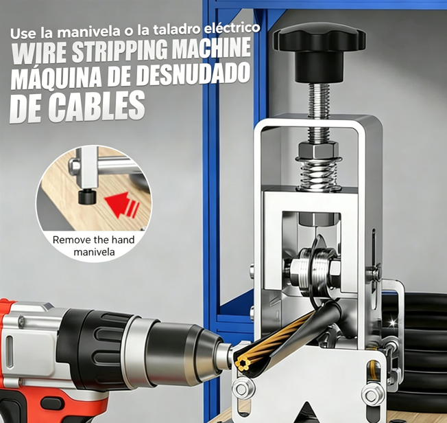 ⏰ ¡Oferta Limitada 50% OFF! ⚙️ Máquina Pelacables Automática 1–25 mm – Cuchillas Ajustables y Alta Eficiencia 🔌🛠️
