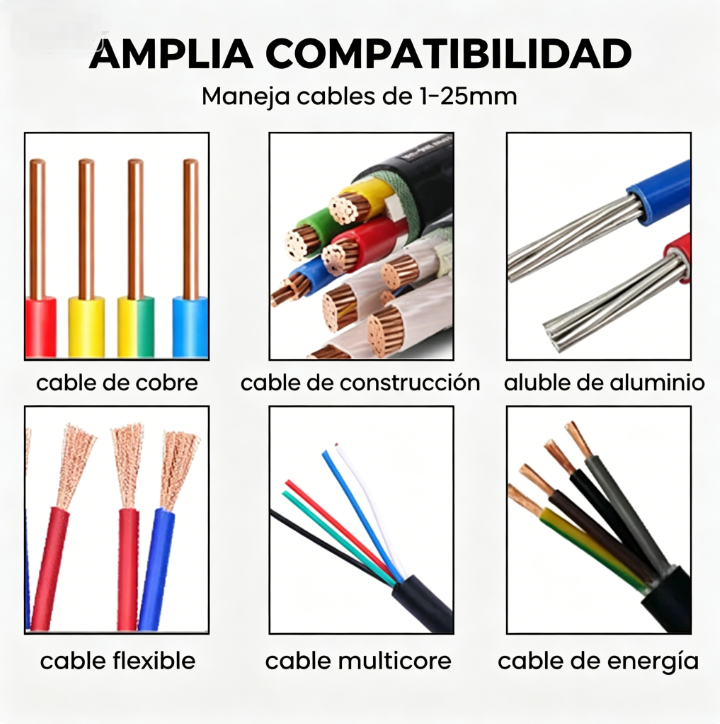 ⏰ ¡Oferta Limitada 50% OFF! ⚙️ Máquina Pelacables Automática 1–25 mm – Cuchillas Ajustables y Alta Eficiencia 🔌🛠️