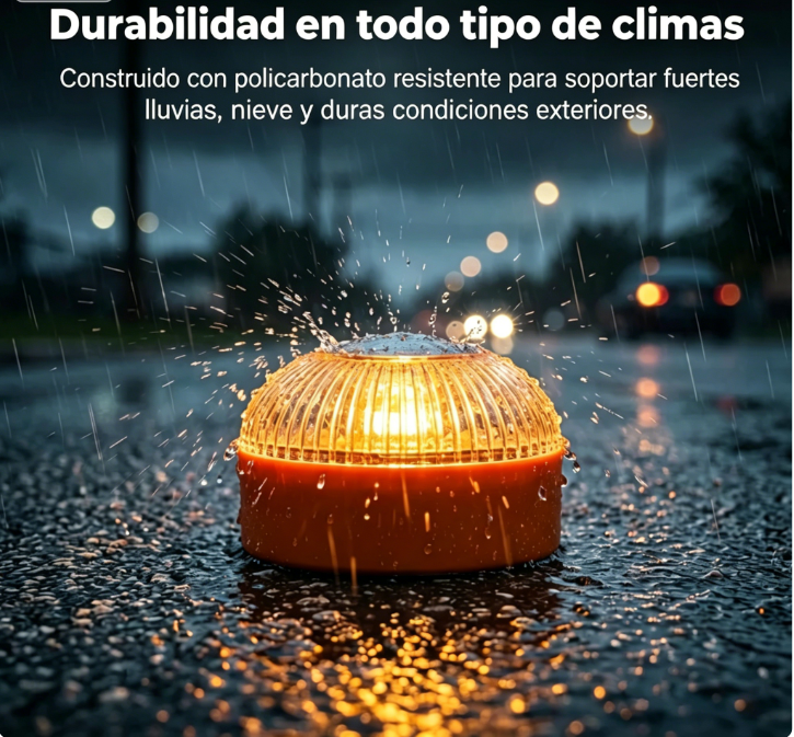 ⏰ ¡Oferta Limitada 50% OFF! 🔈 Luz LED de Advertencia de Emergencia Magnética – Alta Visibilidad y Fácil de Colocar 🚨✨