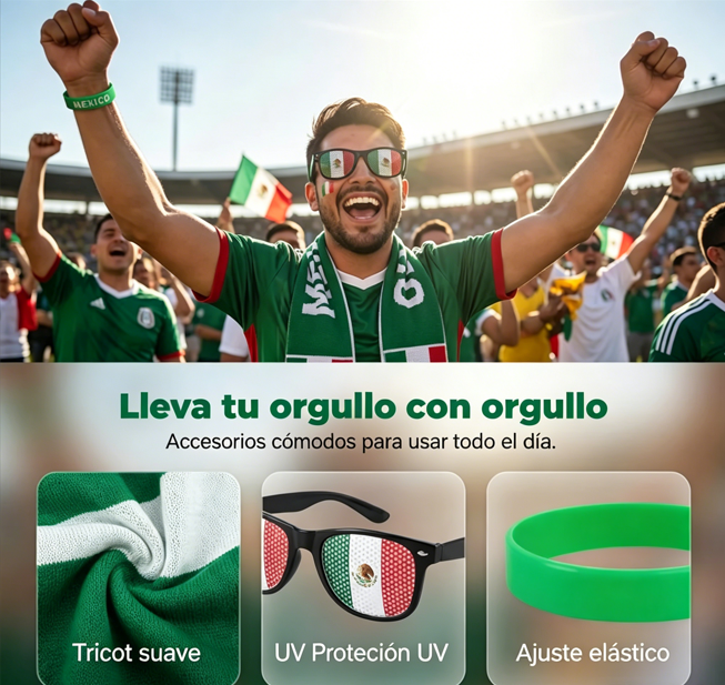 ⏰🔥 ¡Oferta Limitada 50% OFF! 🇲🇽 Ultimate Mexico Match Cheer Kit – Todo lo que Necesitas para Animar y Celebrar el Partido 🎉🎺