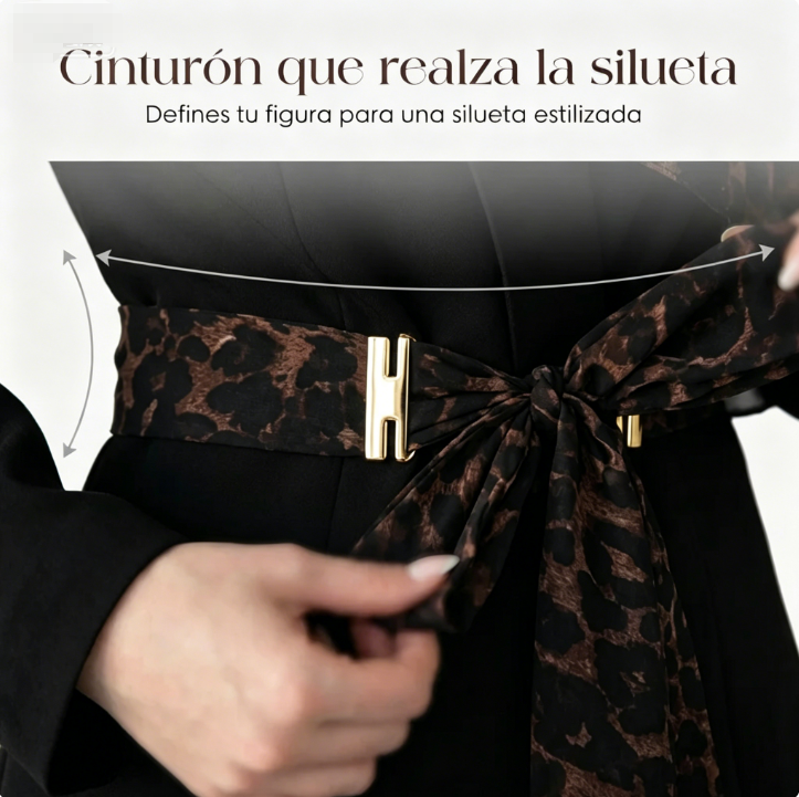⏰🔥 ¡Oferta Limitada 50% OFF! 🐆 Conjunto de Blazer y Pantalón para Mujer – Elegancia Profesional con Detalles de Leopardo ✨💼