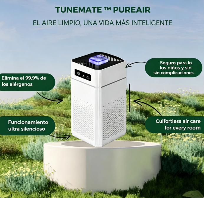 ⏰🔥 ¡Oferta Especial 50% OFF! 🌬️ Purificador de Aire para el Hogar – Respira Aire Limpio y Fresco ✨🏠