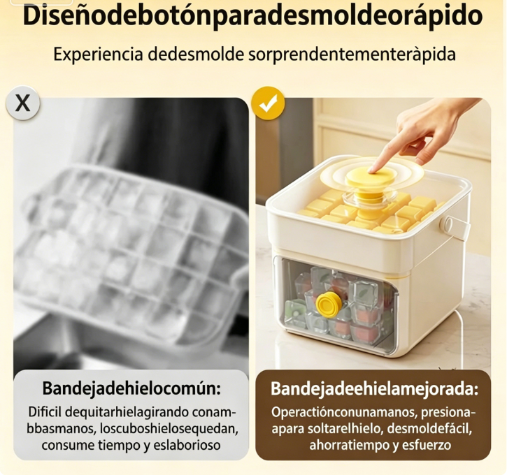⏰🔥 ¡Oferta Especial 50% OFF! 🧊 Cubitos de Hielo Instantáneos – Presiona y Disfruta en Segundos ✨❄️