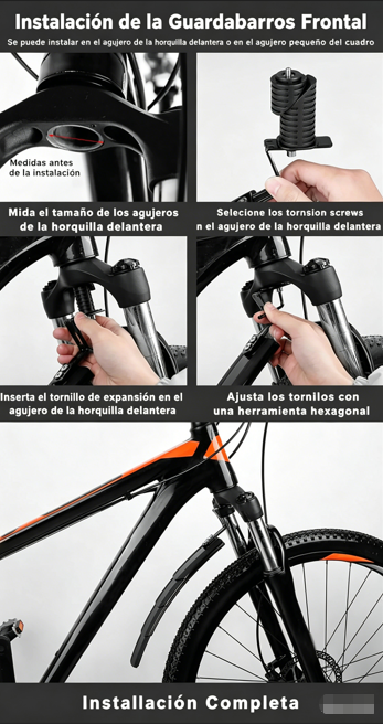 ⏰🔥 ¡Oferta Especial 50% OFF! 🚲 Guardabarros Retráctiles para Bicicleta – Ajuste Universal y Protección Contra Salpicaduras 💨✨