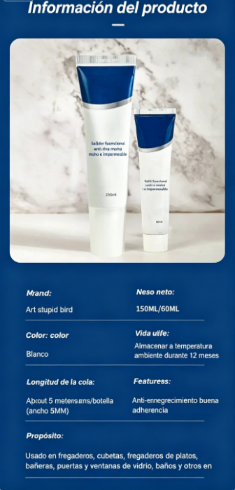 ⏰🔥 ¡Oferta Especial 50% OFF! 🏠 Sellador Multifuncional – Impermeable y Antimoho para Hogar y Baño ✨💦