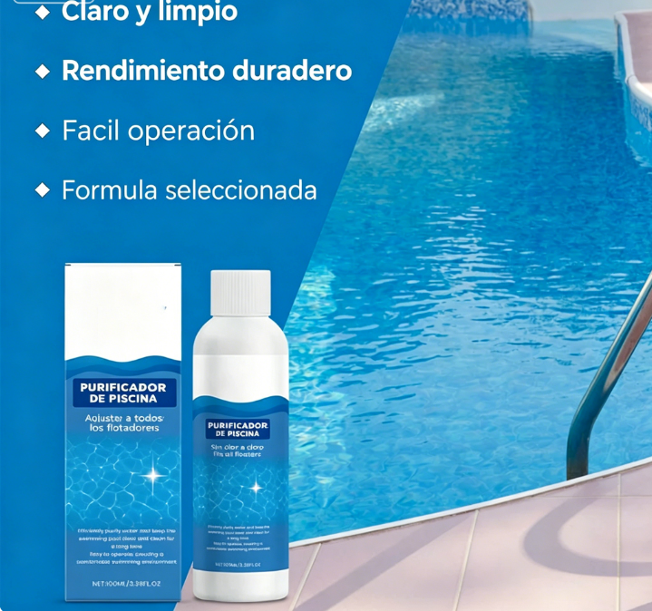 ⏰🔥 ¡Oferta Especial 50% OFF! 💧 Líquido Purificador para Piscinas – Agua Cristalina y Baños Seguros Sin Esfuerzo 🏊‍♂️✨