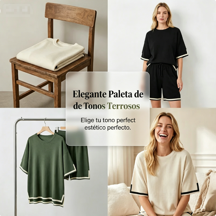 ⏰🔥 ¡Oferta Especial 50% OFF! 👗 Conjunto de Dos Piezas Elástico – Comodidad y Estilo para Mujeres de Talla Grande ✨💖