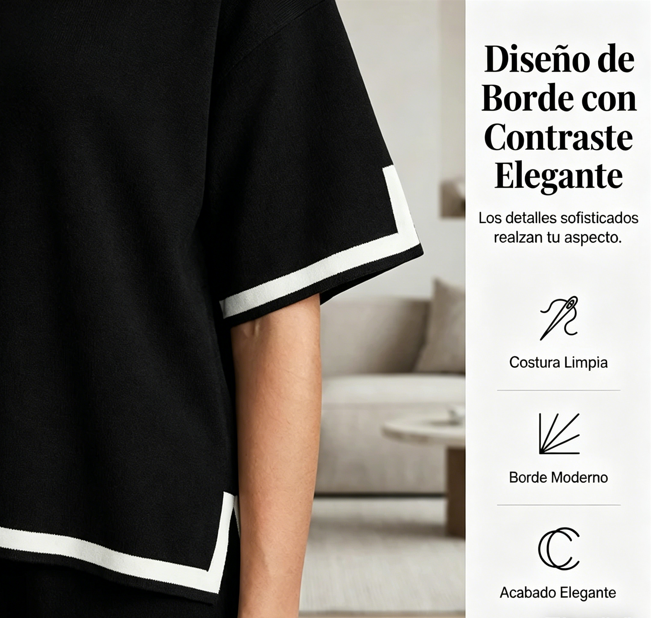 ⏰🔥 ¡Oferta Especial 50% OFF! 👗 Conjunto de Dos Piezas Elástico – Comodidad y Estilo para Mujeres de Talla Grande ✨💖