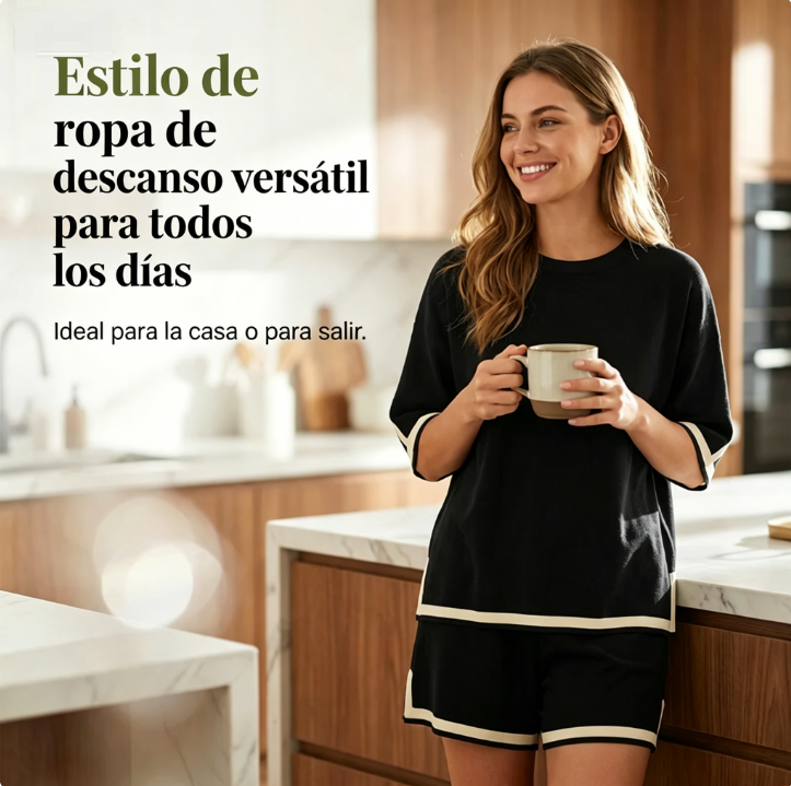 ⏰🔥 ¡Oferta Especial 50% OFF! 👗 Conjunto de Dos Piezas Elástico – Comodidad y Estilo para Mujeres de Talla Grande ✨💖